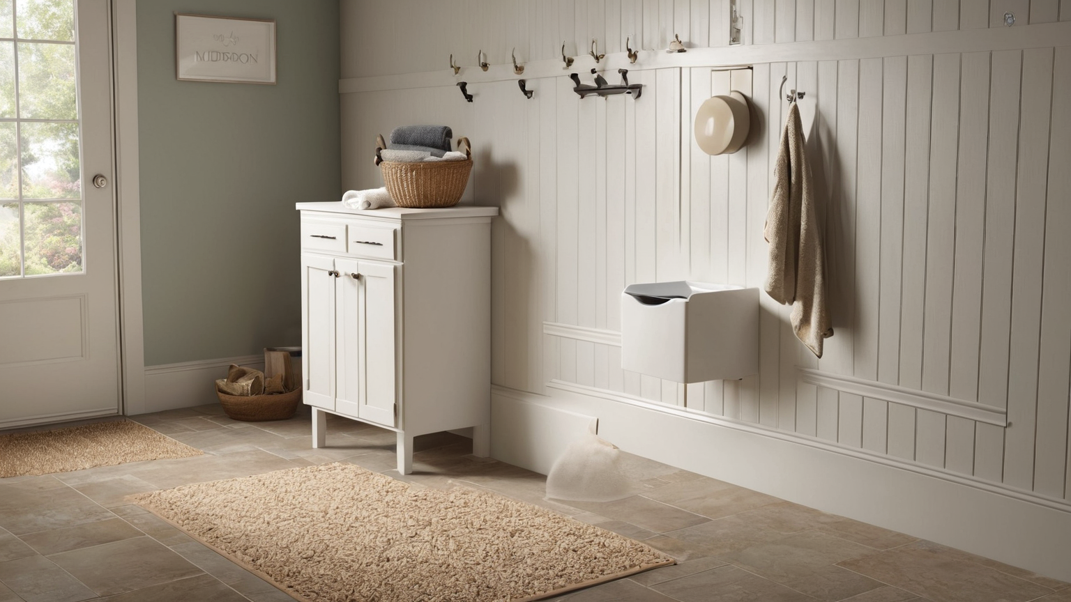 mudroom package drying station
