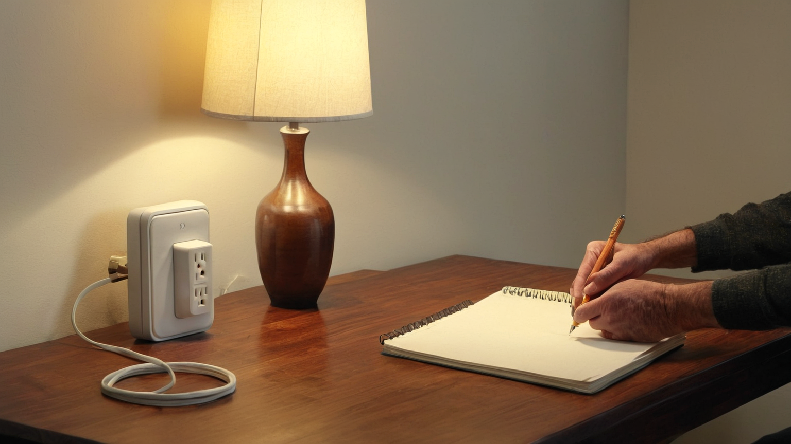 Checking a lamp cord and smart plug